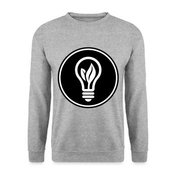 Light bulb icon - Unisex Sweatshirt - salt & pepper - Front - Alina (178cm) & Michal (187cm)