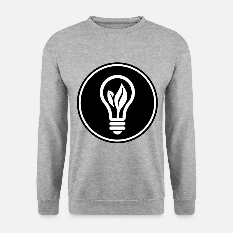 Glühbirne Symbol - Unisex Pullover - Weißgrau meliert