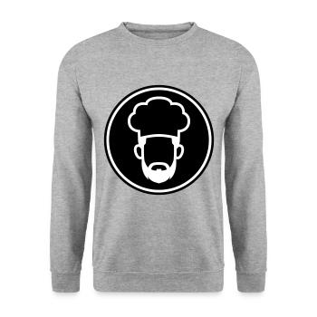 Symbole d'icône de chapeau de cuisinier - Sweat-shirt Unisexe - gris chiné - Devant - Alina (178cm) & Michal (187cm)