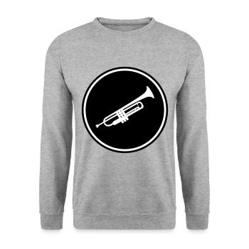 musique de trompette - Sweat-shirt Unisexe - gris chiné - Devant - Alina (178cm) & Michal (187cm)