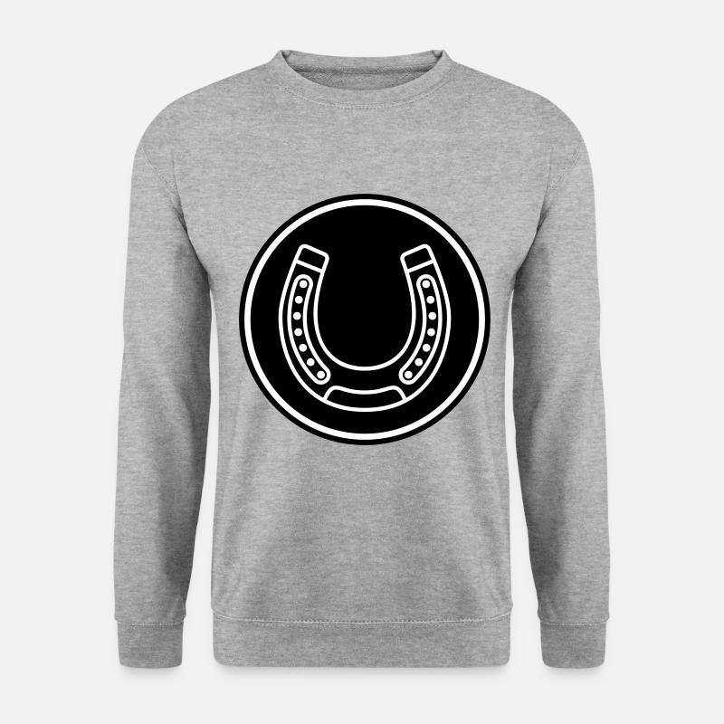 horseshoe icon - Unisex Sweatshirt - salt & pepper