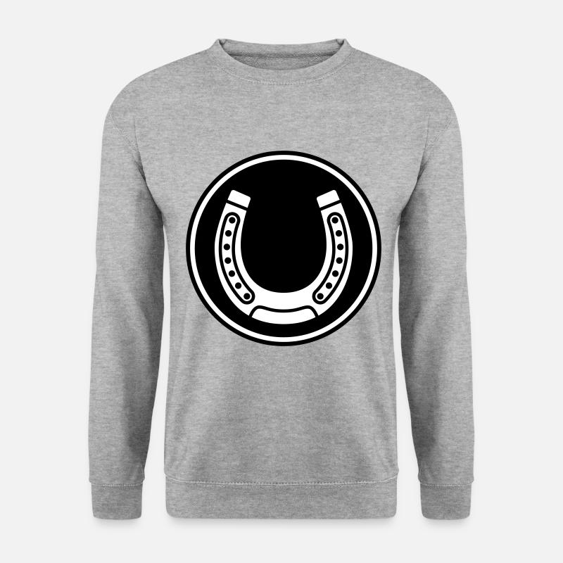 horseshoe icon - Unisex Sweatshirt - salt & pepper
