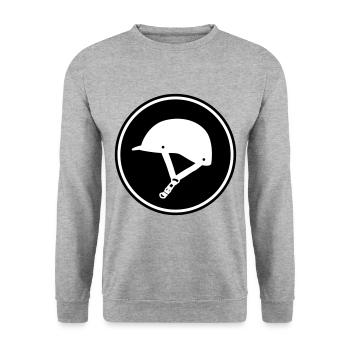 Icône de chapeau d'équitation - Sweat-shirt Unisexe - gris chiné - Devant - Alina (178cm) & Michal (187cm)