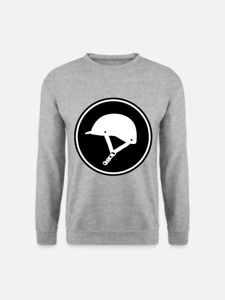 Riding hat icon - Unisex Sweatshirt - salt & pepper