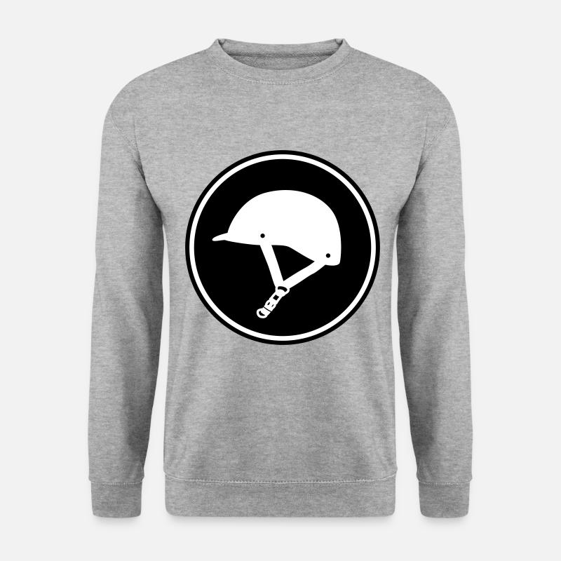 Reiterhut icon - Unisex Pullover - Weißgrau meliert