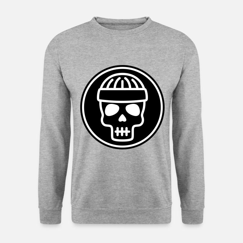 Skull head icon - Unisex Sweatshirt - salt & pepper