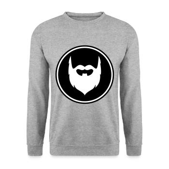 Symbole de barbe - Sweat-shirt Unisexe - gris chiné - Devant - Alina (178cm) & Michal (187cm)