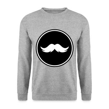 icône de moustache - Sweat-shirt Unisexe - gris chiné - Devant - Alina (178cm) & Michal (187cm)