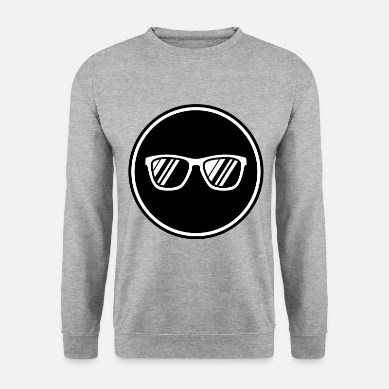 Sonnenbrille Symbol - Unisex Pullover - Weißgrau meliert
