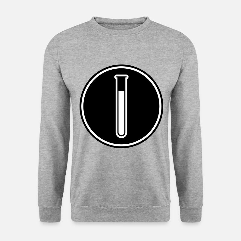 Reagenzglas Symbol - Unisex Pullover - Weißgrau meliert