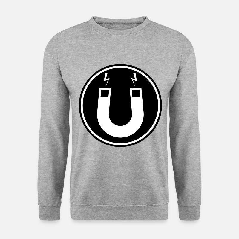horseshoe magnet - Unisex Sweatshirt - salt & pepper