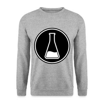 Test Tube Icon - Unisex Sweatshirt - salt & pepper - Front - Alina (178cm) & Michal (187cm)