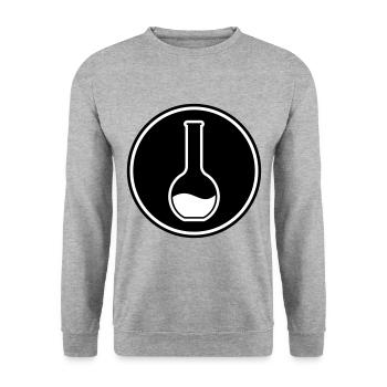 test tube chemist - Unisex Sweatshirt - salt & pepper - Front - Alina (178cm) & Michal (187cm)