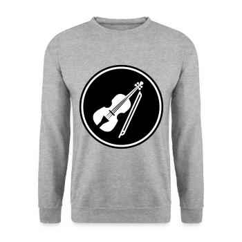 Symbole d'icône de violon - Sweat-shirt Unisexe - gris chiné - Devant - Alina (178cm) & Michal (187cm)