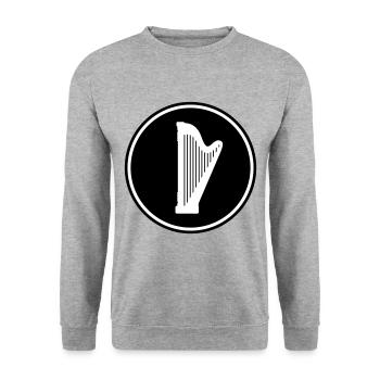 Harp symbol - Unisex Sweatshirt - salt & pepper - Front - Alina (178cm) & Michal (187cm)