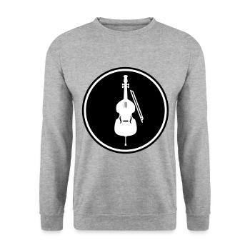 Symbole de l’icône du violon - Sweat-shirt Unisexe - gris chiné - Devant - Alina (178cm) & Michal (187cm)
