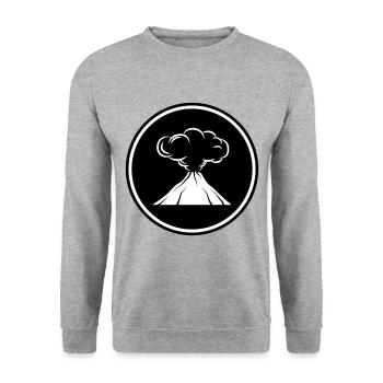 symbole d'icône de volcan - Sweat-shirt Unisexe - gris chiné - Devant - Alina (178cm) & Michal (187cm)