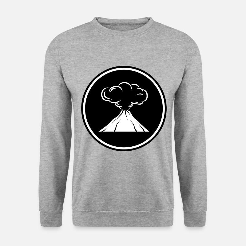 Vulkan icon symbol - Unisex Pullover - Weißgrau meliert