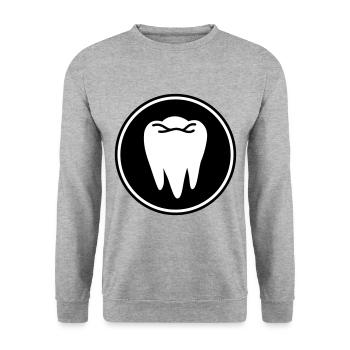 Tooth icon icon - Unisex Sweatshirt - salt & pepper - Front - Alina (178cm) & Michal (187cm)