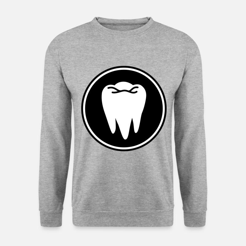 Zahn icon symbol - Unisex Pullover - Weißgrau meliert