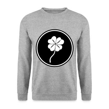 Trèfle porte-bonheur - Sweat-shirt Unisexe - gris chiné - Devant - Alina (178cm) & Michal (187cm)