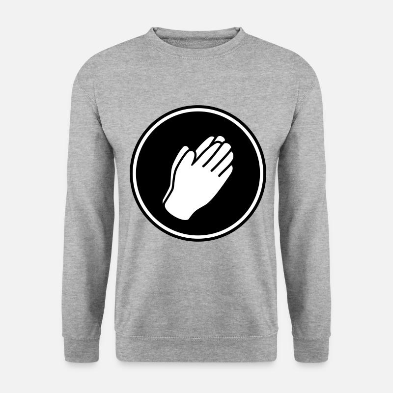Hands icon - Unisex Sweatshirt - salt & pepper