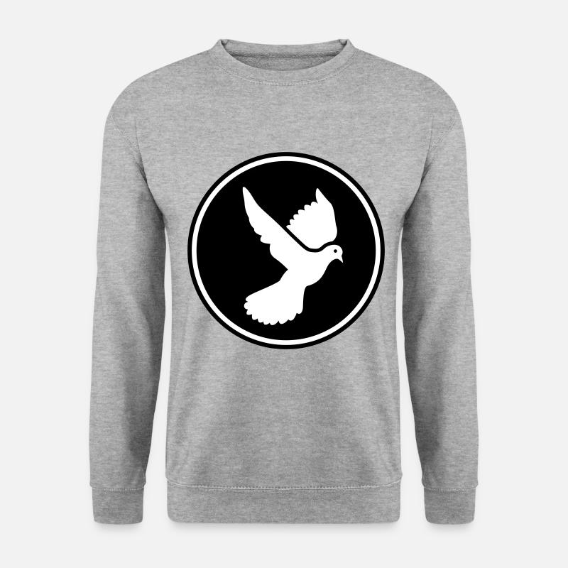 Taube symbol - Unisex Pullover - Weißgrau meliert
