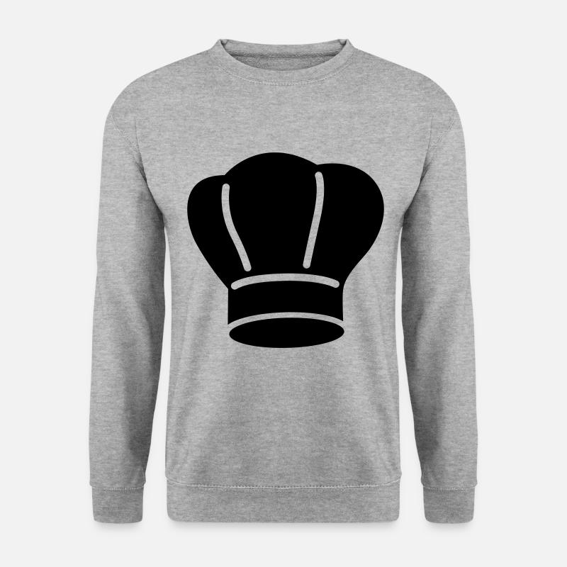 Kochmütze Symbol - Unisex Pullover - Weißgrau meliert