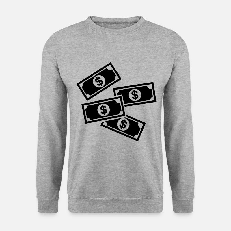 Cash Money Symbol - Unisex Pullover - Weißgrau meliert