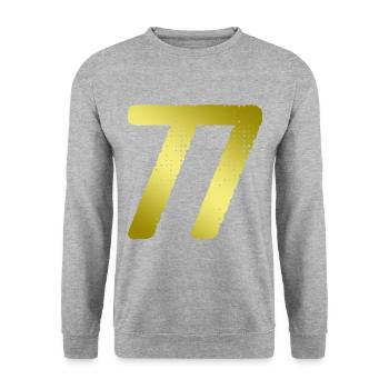 maillot numéro 77 - Sweat-shirt Unisexe - gris chiné - Devant - Alina (178cm) & Michal (187cm)