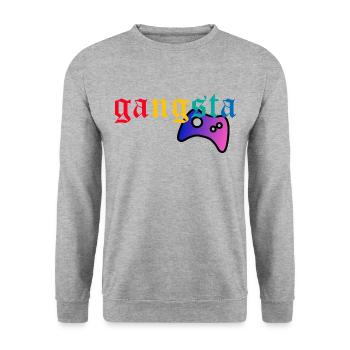 Gangster de salon - Sweat-shirt Unisexe - gris chiné - Devant - Alina (178cm) & Michal (187cm)