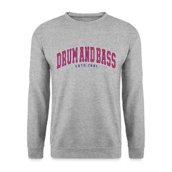 Drum And Bass Jersey - Unisex Sweatshirt - salt & pepper - Front - Alina (178cm) & Michal (187cm)