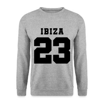 Ibiza 23 - Unisex Sweatshirt - salt & pepper - Front - Alina (178cm) & Michal (187cm)