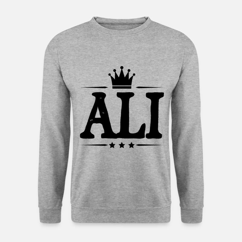 Ali - Unisex Pullover - Weißgrau meliert