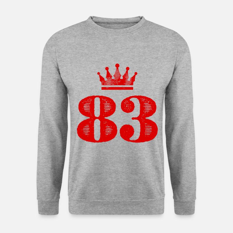 83 Number crown - Unisex Sweatshirt - salt & pepper