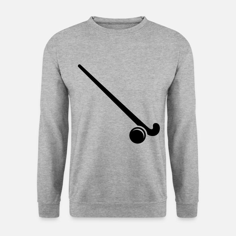 Feldhockey symbol Icon - Unisex Pullover - Weißgrau meliert