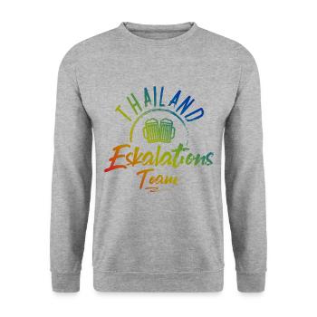 Thailand Escalation - Unisex Sweatshirt - salt & pepper - Front - Alina (178cm) & Michal (187cm)