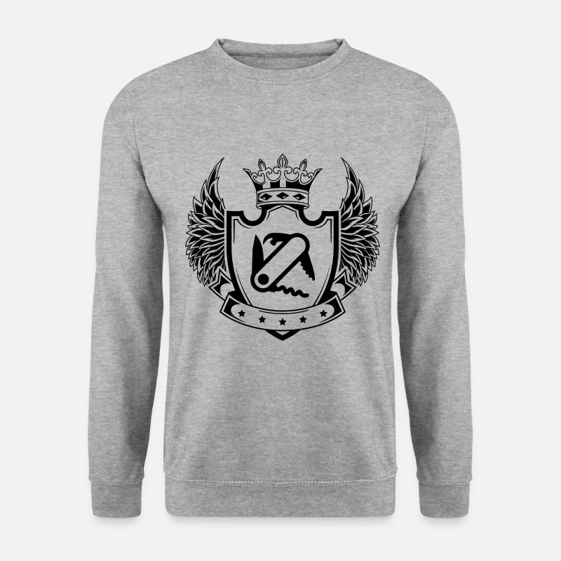 Pocket Knife Shield - Unisex Sweatshirt - salt & pepper