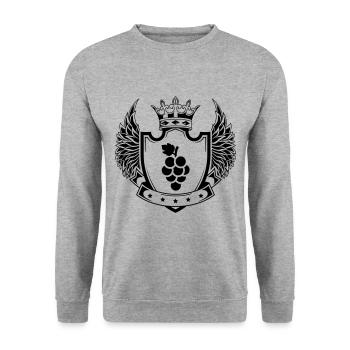 grapes - Unisex Sweatshirt - salt & pepper - Front - Alina (178cm) & Michal (187cm)