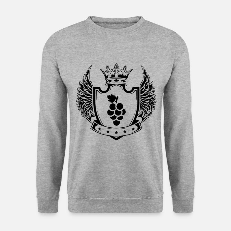 weintrauben - Unisex Pullover - Weißgrau meliert