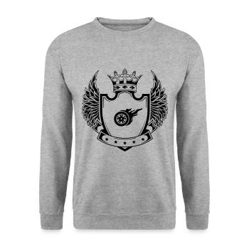 Armoiries de Tire Fire - Sweat-shirt Unisexe - gris chiné - Devant - Alina (178cm) & Michal (187cm)