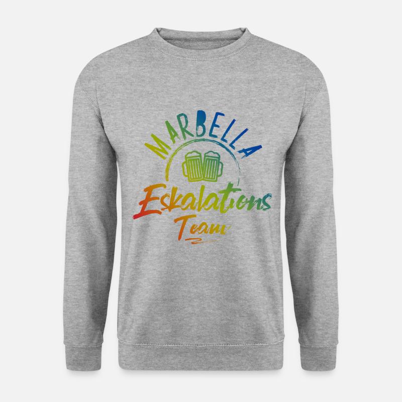 Marbella Eskalation - Unisex Pullover - Weißgrau meliert