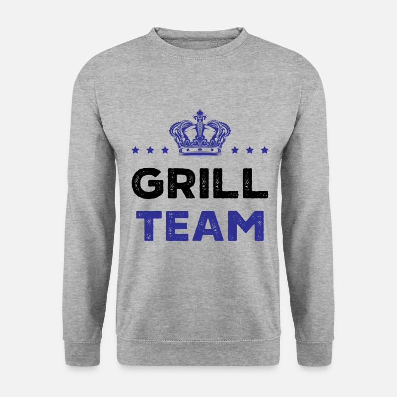 Grill Team - Unisex Pullover - Weißgrau meliert