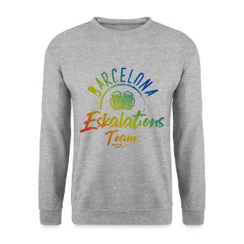 Barcelona Escalation - Unisex Sweatshirt - salt & pepper - Front - Alina (178cm) & Michal (187cm)