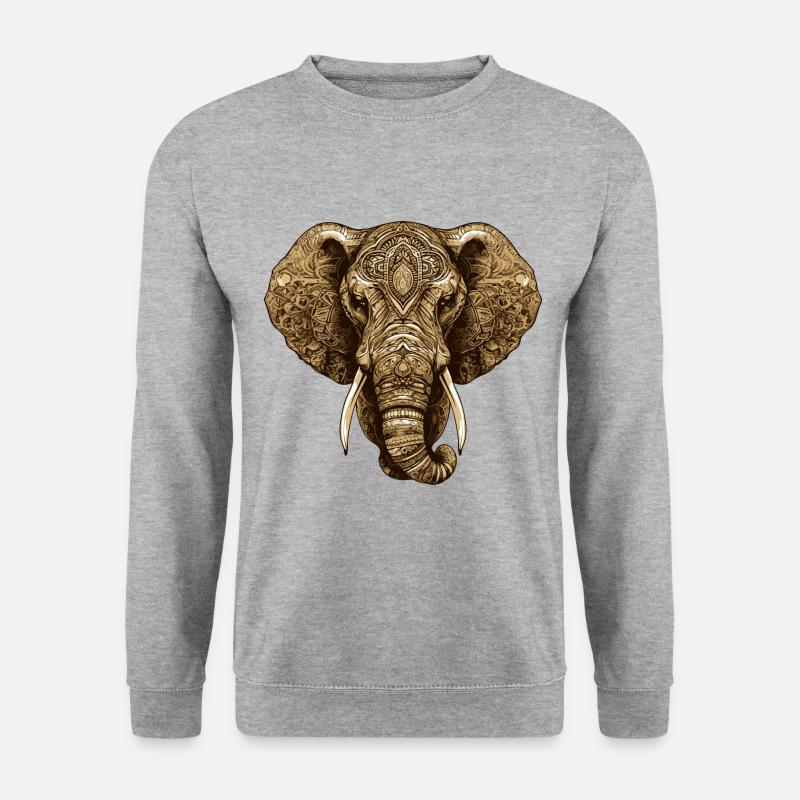Elephant Head Animal - Unisex Sweatshirt - salt & pepper
