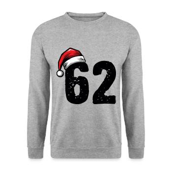 62 Nombre Noël - Sweat-shirt Unisexe - gris chiné - Devant - Alina (178cm) & Michal (187cm)