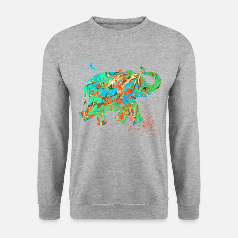 éléphant e 4 - Sweat-shirt Unisexe - gris chiné