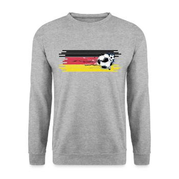 Football Football Fan Germany Football Field - Unisex Sweatshirt - salt & pepper - Front - Alina (178cm) & Michal (187cm)