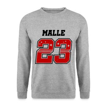 Malle 23 Mallorca 2023 - Unisex Sweatshirt - salt & pepper - Front - Alina (178cm) & Michal (187cm)