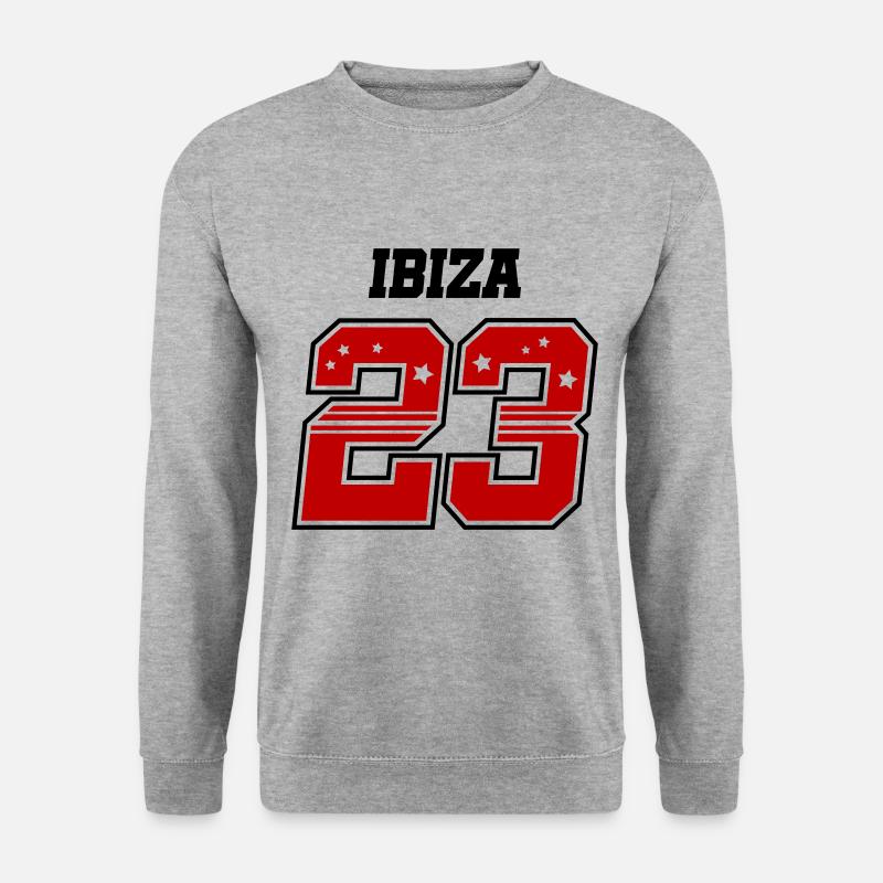 Ibiza 23 - Unisex Pullover - Weißgrau meliert